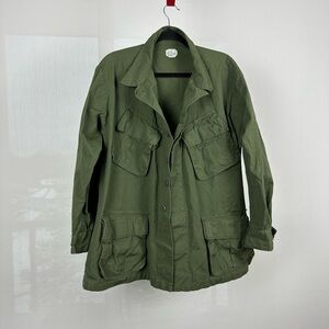 Vietnam War Era Named US Army Tropical Combat Jacket – Khaki – Size Large